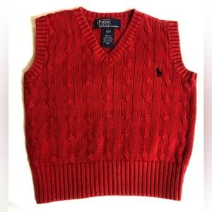 RALPH LAUREN - Red sweater vest - toddler 2T